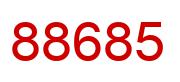 Number 88685 red image