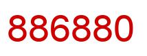 Number 886880 red image