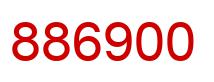 Number 886900 red image