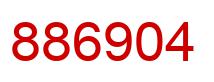Number 886904 red image