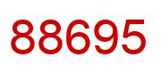 Number 88695 red image