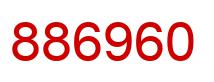 Number 886960 red image