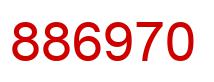 Number 886970 red image