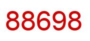 Number 88698 red image