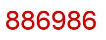 Number 886986 red image