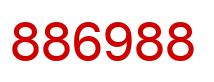 Number 886988 red image