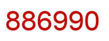 Number 886990 red image