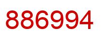 Number 886994 red image