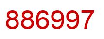 Number 886997 red image