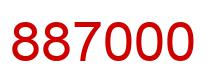 Number 887000 red image