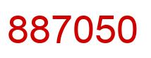 Number 887050 red image