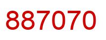 Number 887070 red image