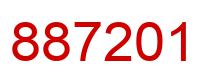 Number 887201 red image