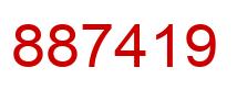 Number 887419 red image