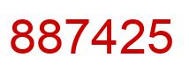 Number 887425 red image