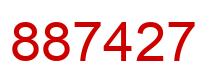 Number 887427 red image