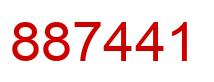 Number 887441 red image