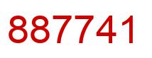 Number 887741 red image