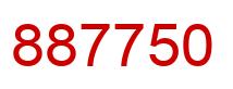 Number 887750 red image
