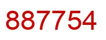 Number 887754 red image