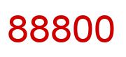 Number 88800 red image