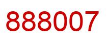 Number 888007 red image