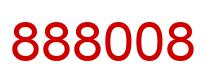 Number 888008 red image