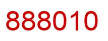 Number 888010 red image