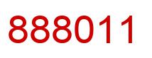 Number 888011 red image