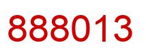 Number 888013 red image