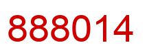 Number 888014 red image