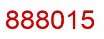 Number 888015 red image