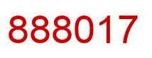 Number 888017 red image