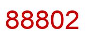 Number 88802 red image