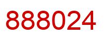 Number 888024 red image