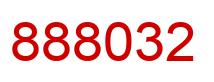 Number 888032 red image