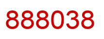 Number 888038 red image