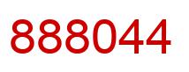 Number 888044 red image