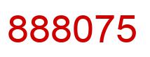 Number 888075 red image