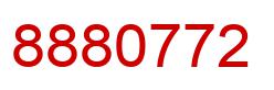 Number 8880772 red image