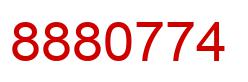 Number 8880774 red image