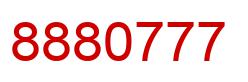 Number 8880777 red image
