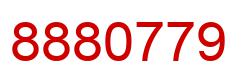 Number 8880779 red image