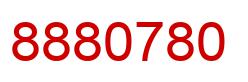 Number 8880780 red image