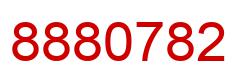 Number 8880782 red image