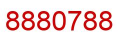 Number 8880788 red image