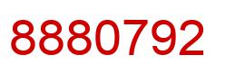 Number 8880792 red image