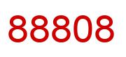 Number 88808 red image