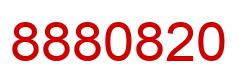 Number 8880820 red image