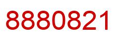 Number 8880821 red image